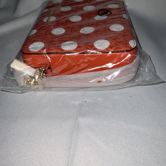 Michael Kors Jet Set Item Crossbody Bag Polka Dots Red Clay Still Factory Sealed - Picture 5 of 9